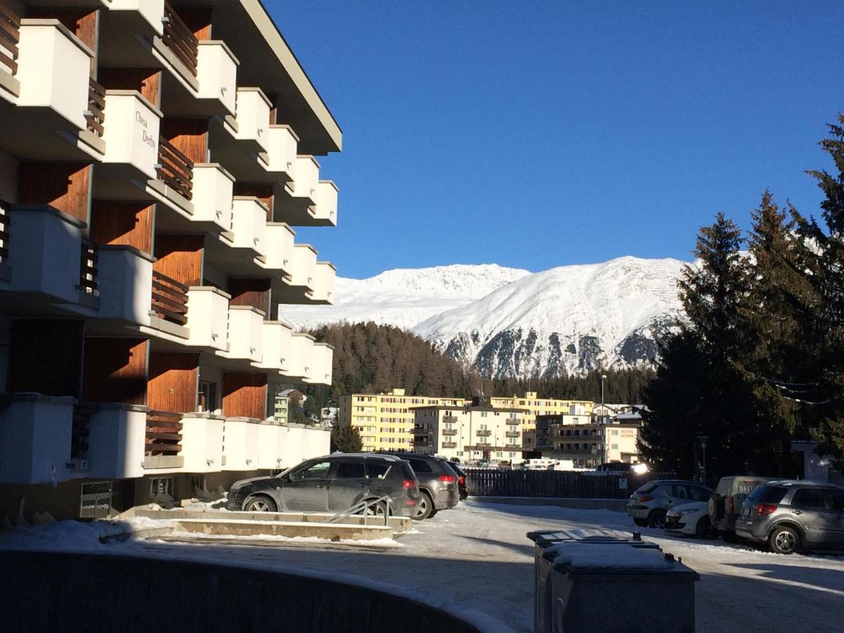 Zentrale Wohnung In St. Moritz Mit Grossem Balkon Exterior photo